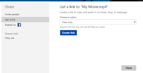 Movie Maker, OneDrive, 공유, 비디오, 업로드