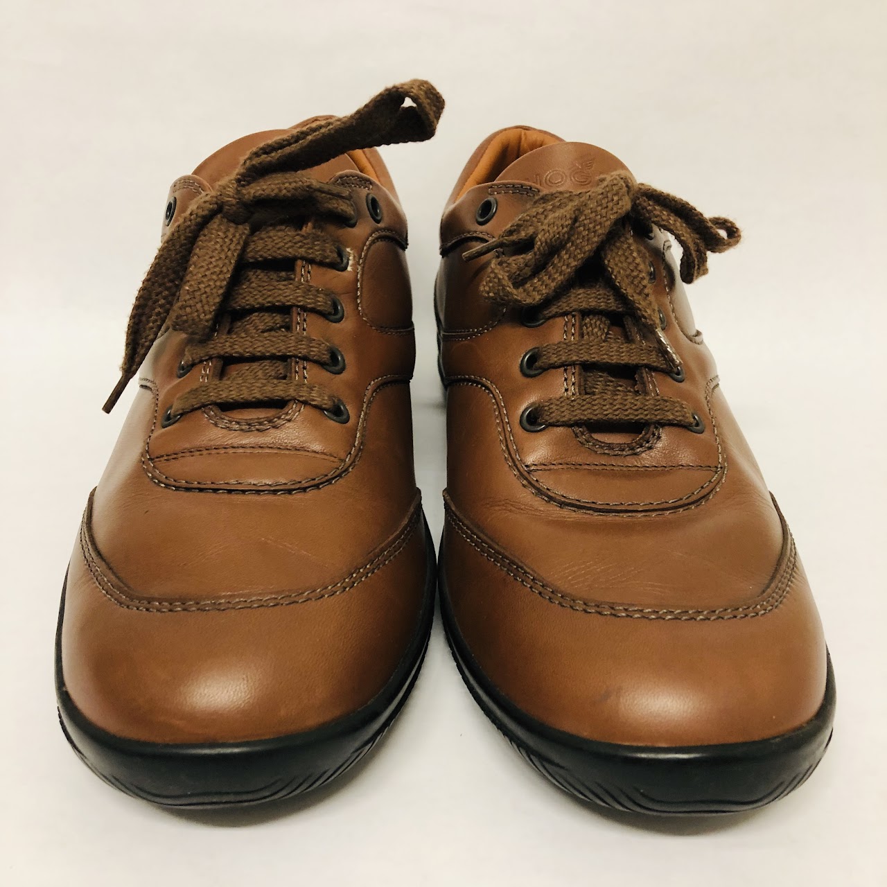 Hogan Brown Leather Trainers