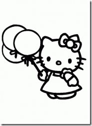 hello kitty con globo colorear (1)