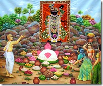 [worshipers of Govardhana Hill]