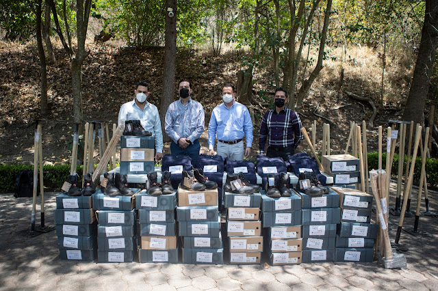 Continúa entrega de equipo a brigadistas forestales y Protección Civil