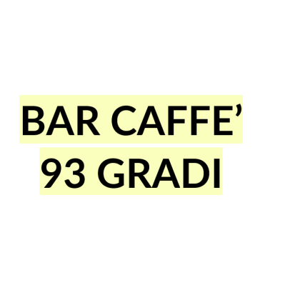 Bar Caffe Bistrot 93 Gradi Cucina Italiana logo