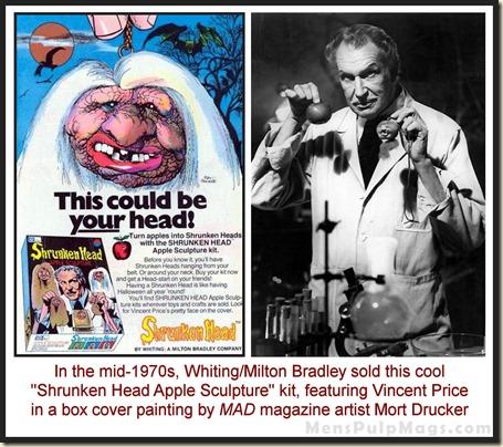 Shrunken Head Apple Sculpture ad with Vincent Price Shrunken Head Apple Sculpture ad with Vincent Price