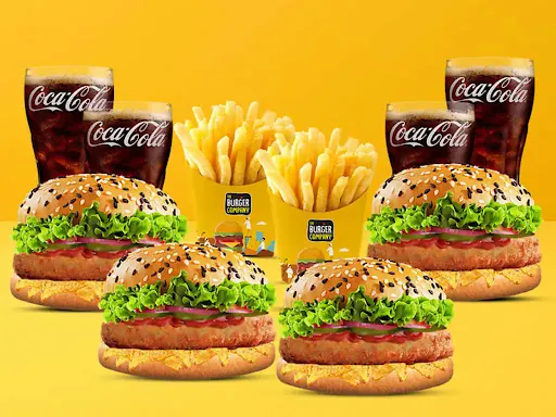 4 Mexican Salsa Chicken Burger & 2 Fries And 4 Pepsi [250 Ml]