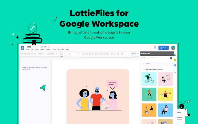 Screenshot of LottieFiles for Google Workspace