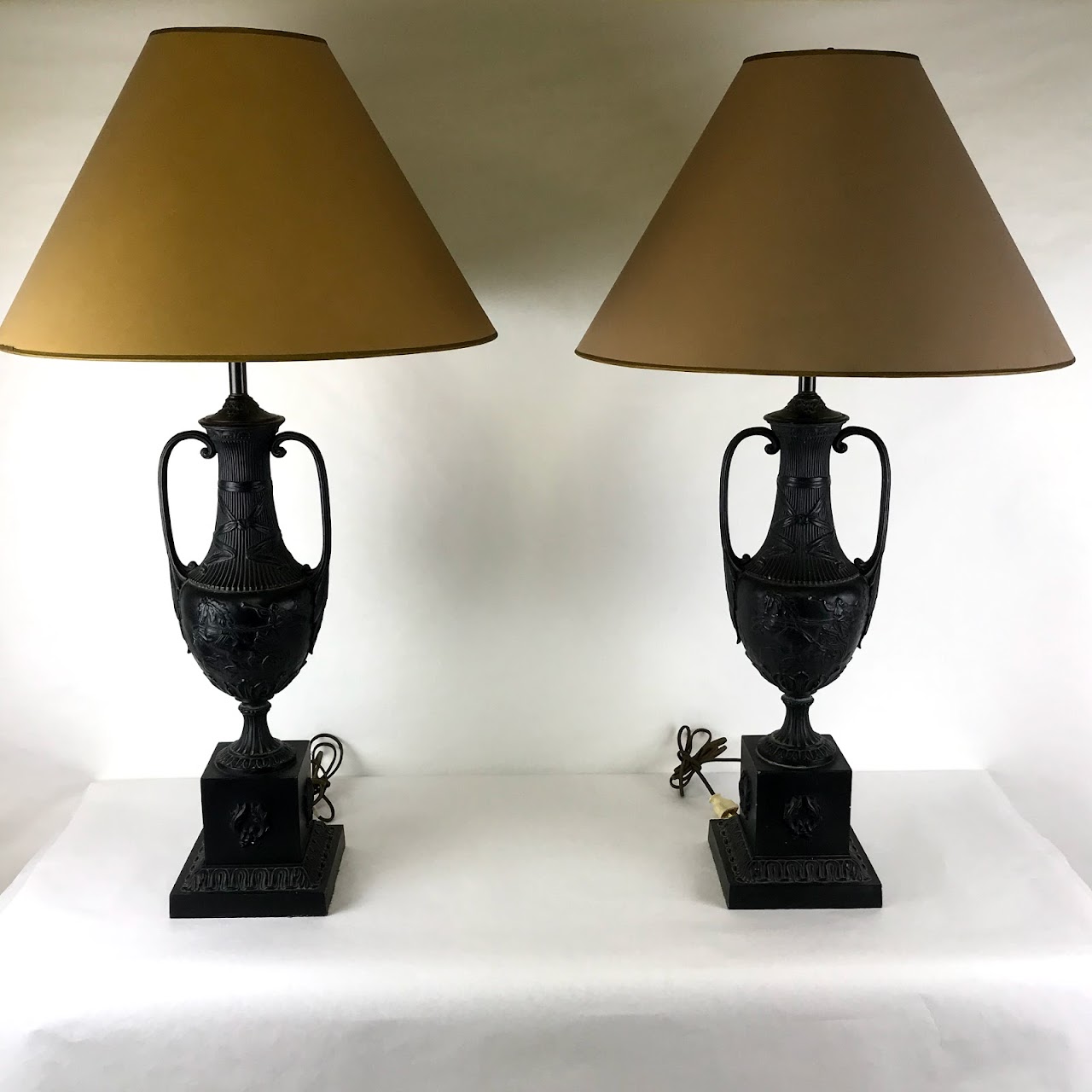 Grecian Inspired Table Lamp Pair