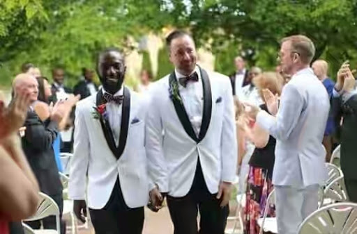 David, who hails from Warri, Delta state tied the knot with his partner, Eric Shoen on saturday.