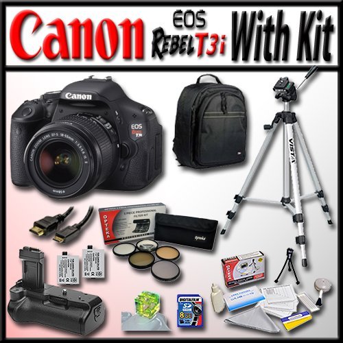 Canon EOS Rebel T3i 18 MP CMOS Digital SLR Full HD Camera with Extreme Starter Kit 