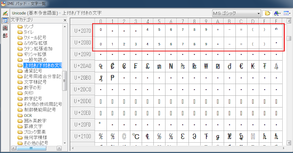 文字 下 付き