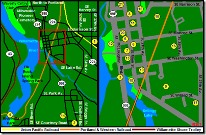 Map of Milwaukie, Oregon