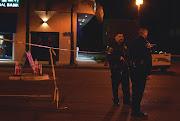 Police at the scene of the shooting in the Monterey Park area of Los Angeles, California, on January 22  2023.