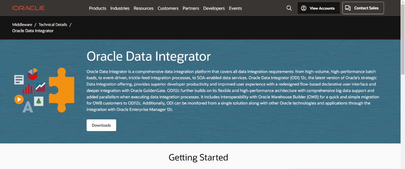 Integrador de datos de Oracle