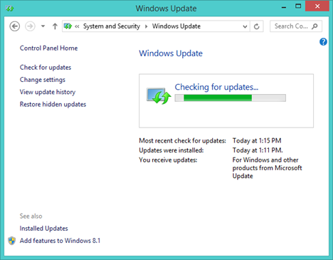 Windows Update ตรวจสอบ อัปเดต ซ่อน กู้คืน