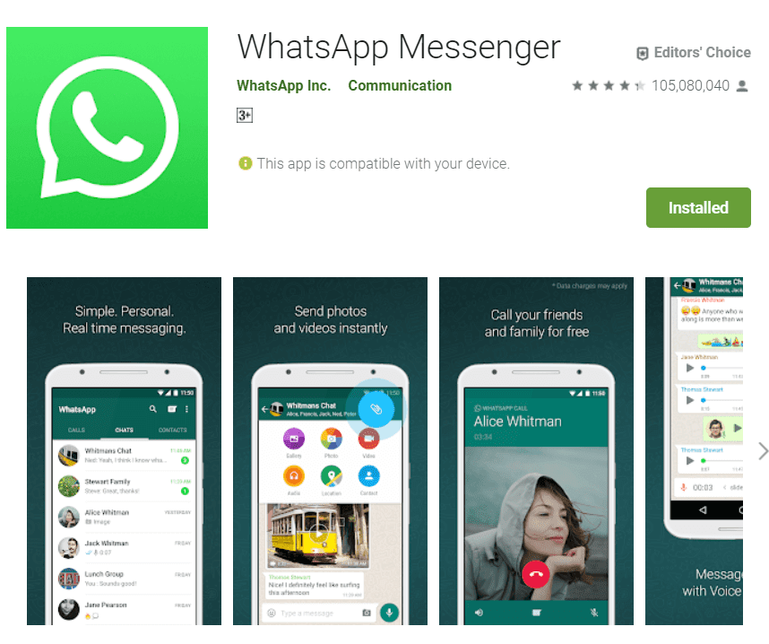 Thông tin viên của Whatsapp