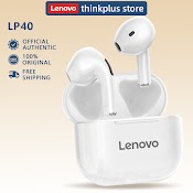 Tai Nghe Nhét Tai Không Dây Lenovo Lp40 Bluetooth 5.0 Âm Thanh Bass Tích Hợp Mi Cờ Rô Chống Ồn Ipx5