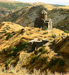 Monastery near Amberd Fortress on Mt. Aragats, Armenia.