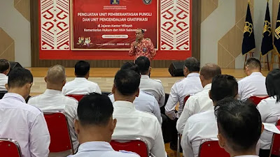 Kanwil Kemenkumham Sosialisasikan Penguatan Unit Pemberantasan Pungli dan Pengendalian Gratifikasi