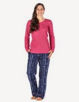 <br />Noble Mount Womens Premium 100% Cotton Flannel/Thermal Loungewear Set