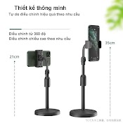 Giá Đỡ Điện Thoại Để Bàn Kẹp Điện Thoại Livestream Xem Video Xoay 360 Độ Stands L08