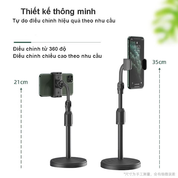 Giá Đỡ Điện Thoại Để Bàn Kẹp Điện Thoại Livestream Xem Video Xoay 360 Độ Stands L08