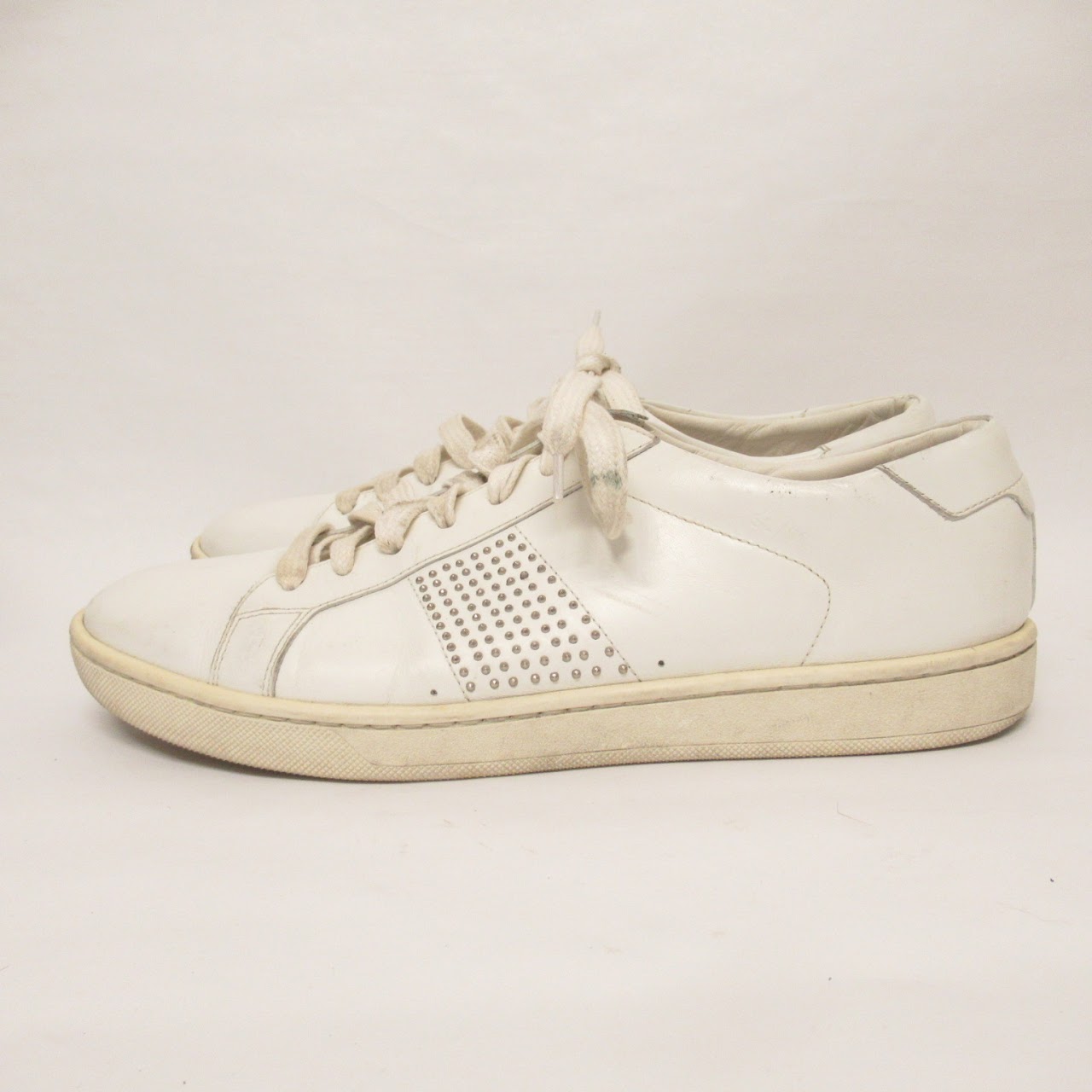 Saint Laurent White Leather Sneakers