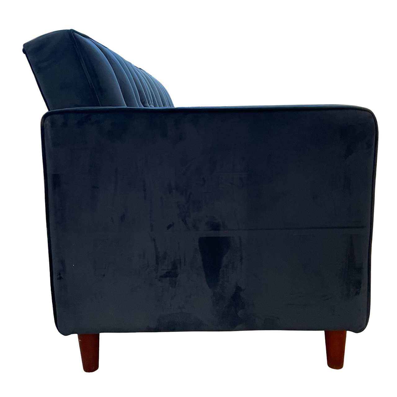 Blue Velvet Reclining Sofa