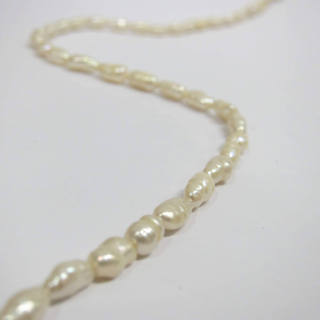 Seed Pearl & 14K Necklace