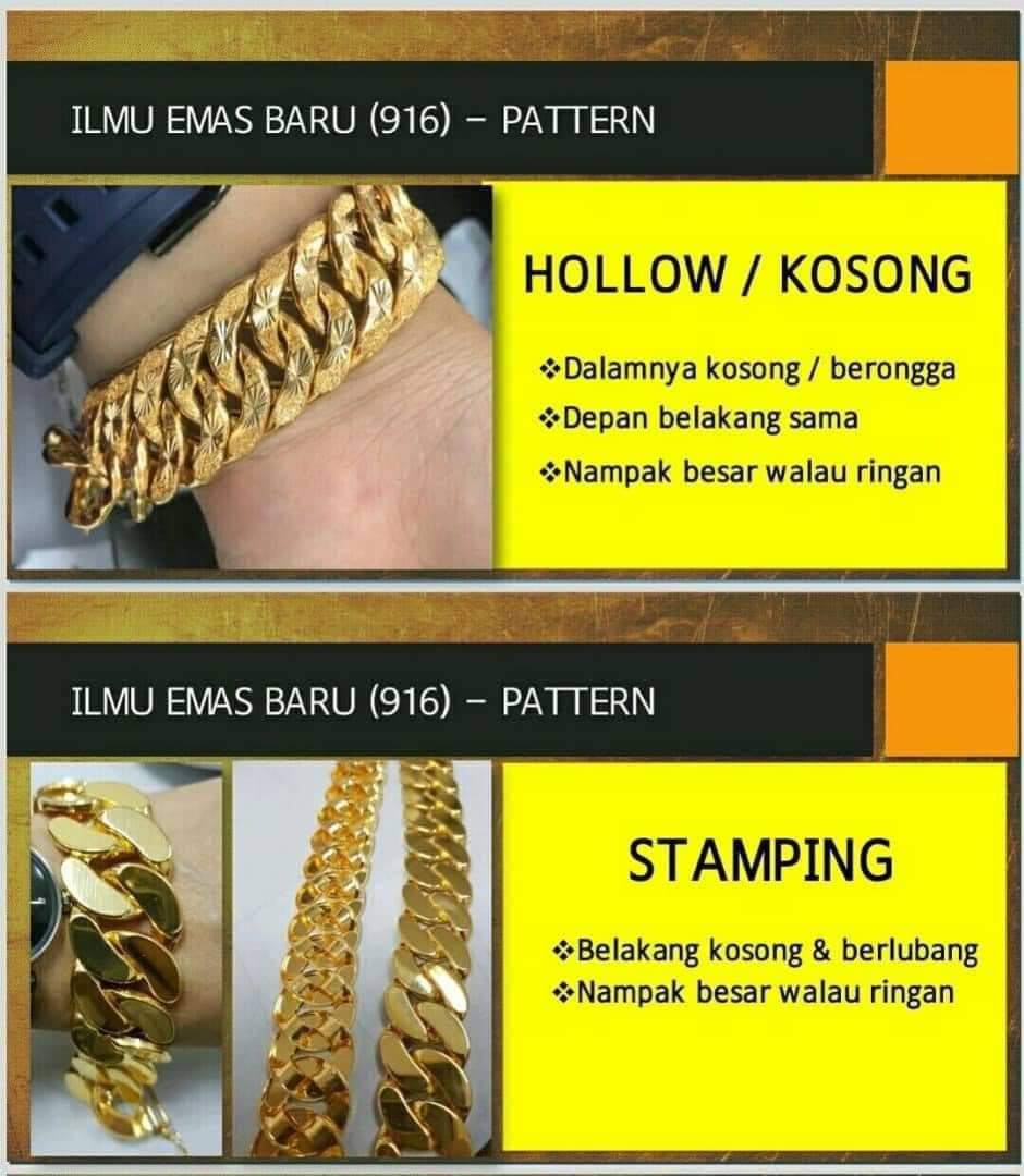 Emas 916 gelang 10 Gelang