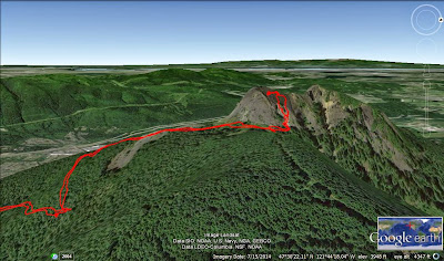 Trail at the top up the Haystack