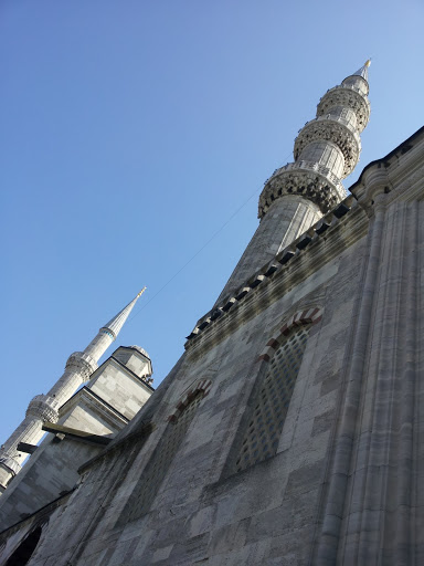 Two of the six minarets. From Peace and Beauty at Istanbul's Blue Mosque