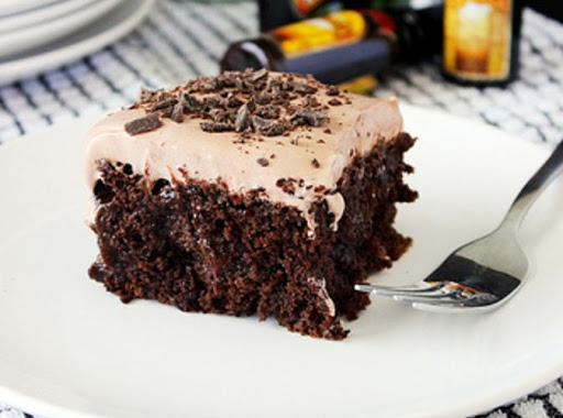 Adults-Only Mudslide Poke Cake | Just A Pinch Recipes