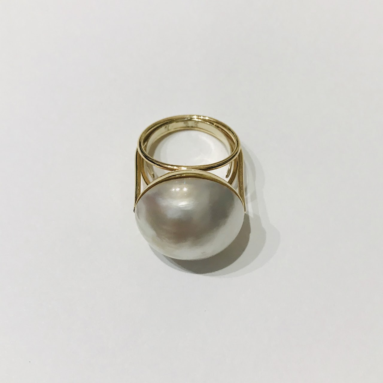 14K Gold & Mother of Pearl Ring