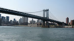 This is the Manhattan Bridge with downtown behind it