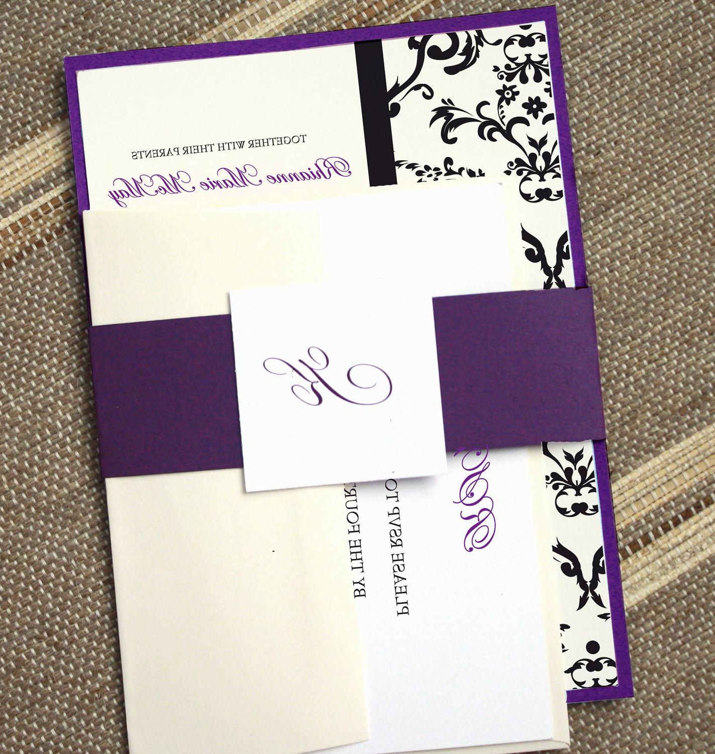 Elegant Damask Wedding Invitation