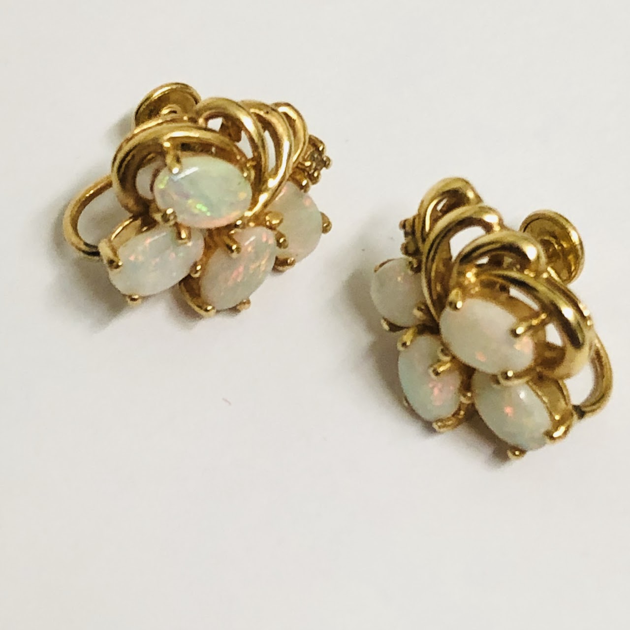 14K Gold & Opal Earrings