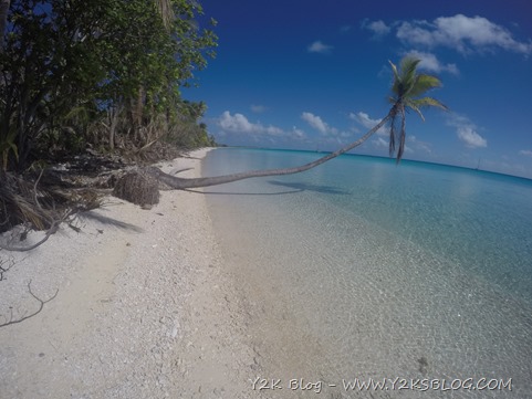 L'ancoraggio di Hirifa dalla spiaggia - Fakarava