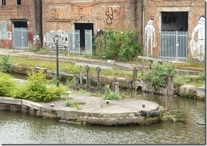 2 derelict hulme lock from towpath bridge