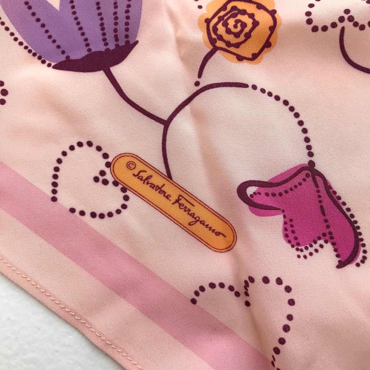 Salvatore Ferragamo Silk Bandeau Scarf