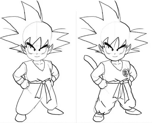 Como Dibujar A Goku Paso A Paso Dragon Ball