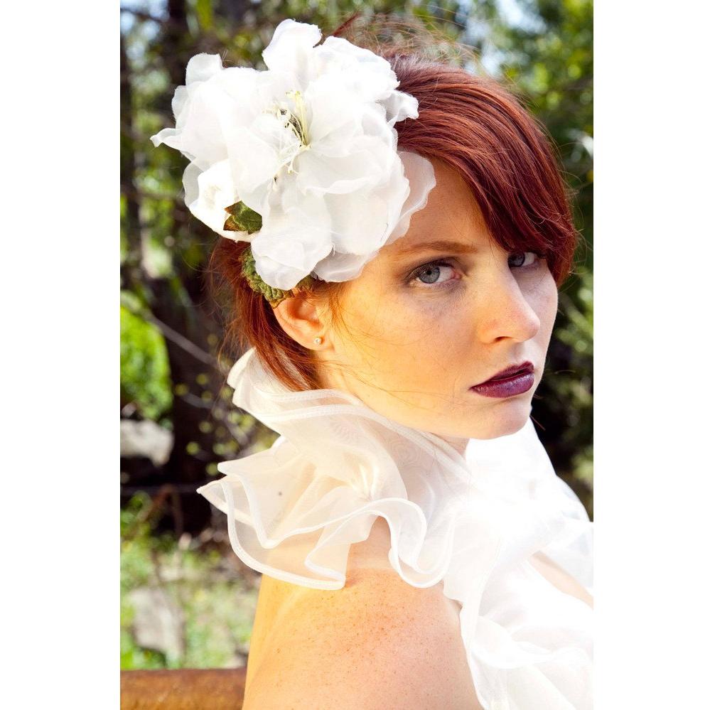 ivory hair clip wedding