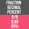 Fraction to Decimal & Percent icon