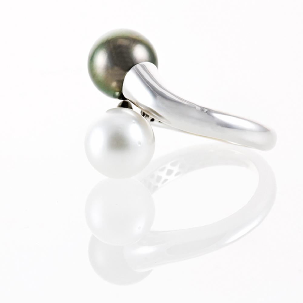 Ying-Yang South Sea Pearl Ring