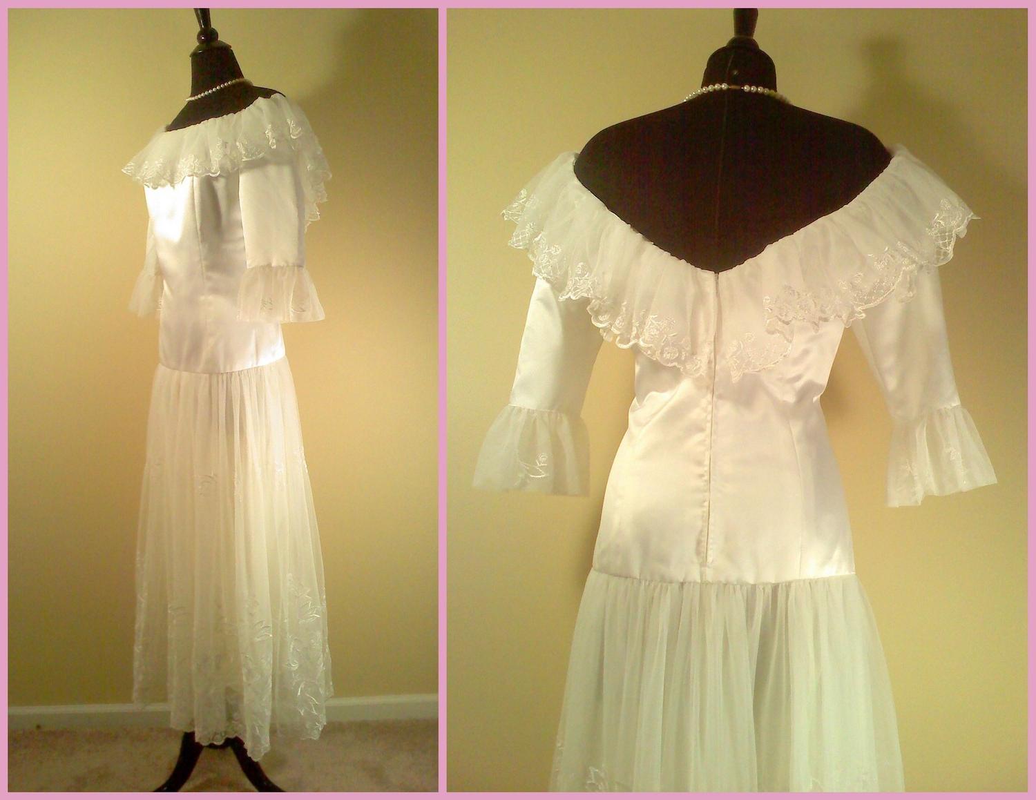 Vintage Off The Shoulder White