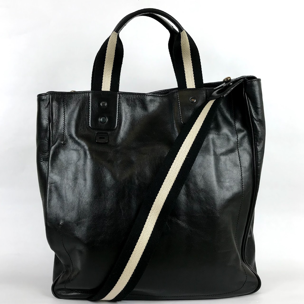 Bally Black Leather Shoulder Tote