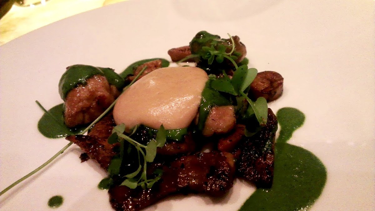 Pine mushroom, lamb sweetbreads, chestnut - Celsius restaurant Adelaide Gouger St - ash simmonds