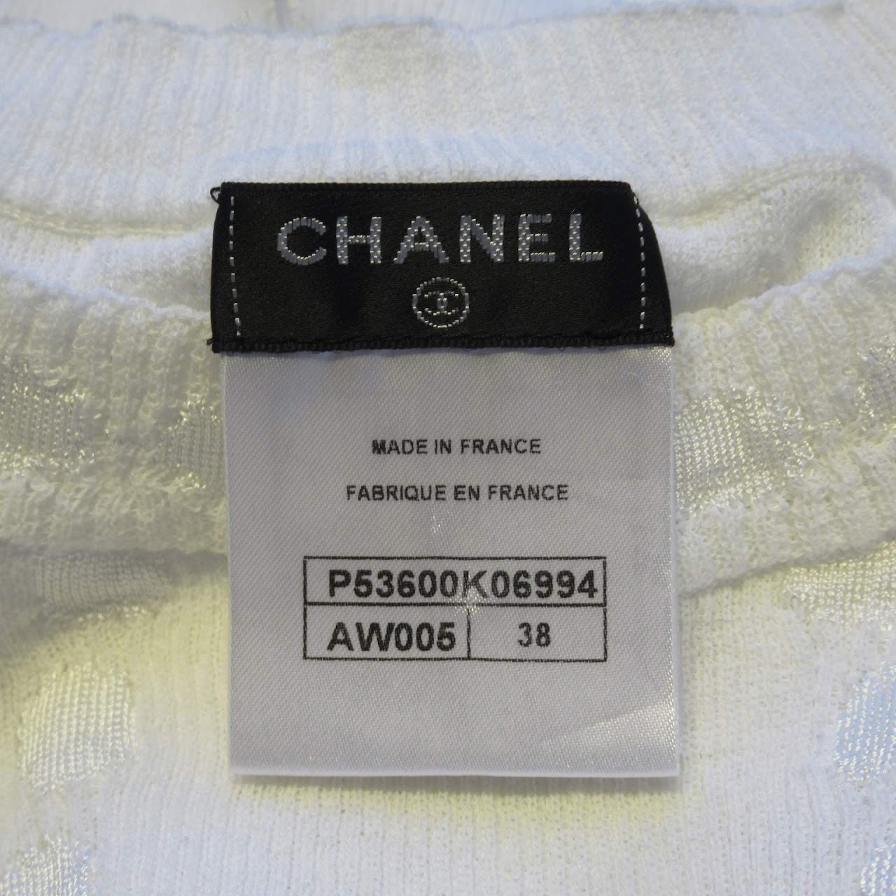 Chanel White Knit Top