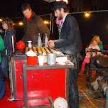 poffertjes during the carnivale in The Hague in Den Haag, Netherlands 