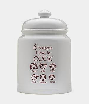  Personalized Reasons I Love Treat jar - Burgundy