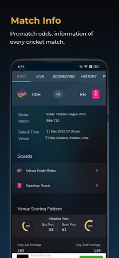 Screenshot Cricket Live Line