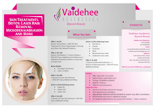 Vaidehee Aesthetics, Shop No. 4, Arihant Enclave, Ashok Chakravarty Road, Kandivali East, Mumbai, Maharashtra 400101, India, Hair_Removal_Service, state MH